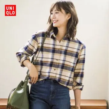 2617 [UNIQLO] 플란넬 체크 셔츠 (S) 코튼 100% 다용도