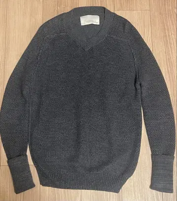 S.E.H. KELLY 그레이 V넥 니트 S 사이즈 영국제