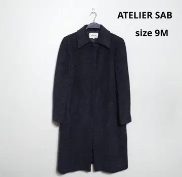 ATELIER SAB 코트 9M 다크 그레이 알파카 롱 코트