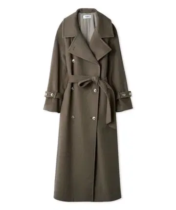 울 캐시미어 스탠드 카라 코트