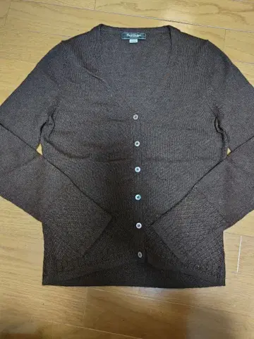 Paul Stuart 폴 스튜어트 브라운 실크 알파카 니트 가디건