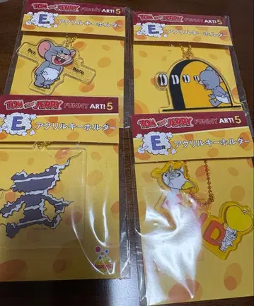 톰과 제리 해피 복권 E상 아크릴 키링 4개