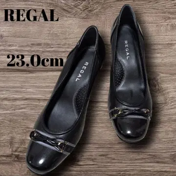 새상품급 REGAL 리갈 펌프스 23.0cm 블랙 검정 리본 출퇴근