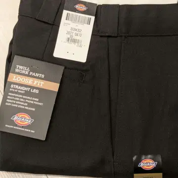 택 포함 새상품 디키즈 DICKIES 더블니 블랙 33 32