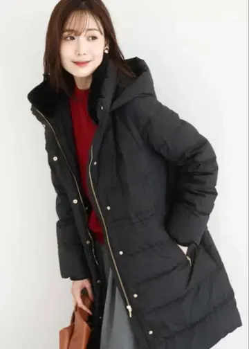 MK Michael Klein 베이직 타프타 롱 다운 코트/발수 가공