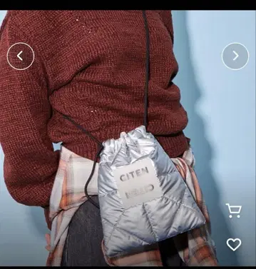 CITEN 패디드 복조리 숄더 실버 CITEN 2way