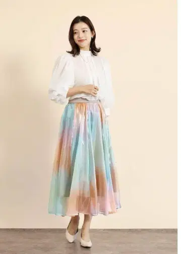 새상품 페넬 FENNEL 야마다 오로라 플레어 스커트