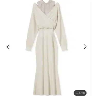 시어 레이어드 카슈쿨 원피스 snidel 화이트