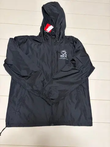 SNOOPY 마이크로 폴리 후드 부착 블루종