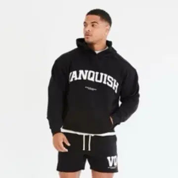 VANQUISH 블랙 후드티 M