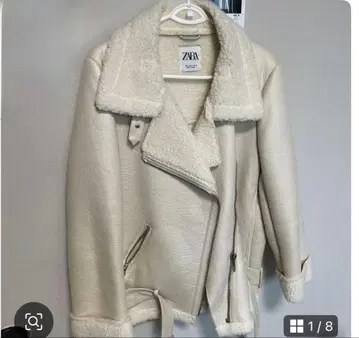 ZARA 더블 페이스 시어링풍 페이크 무스탕 자켓 [ M ]