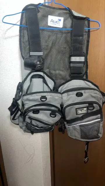 PALMS 낚시용 조끼 그레이/블랙