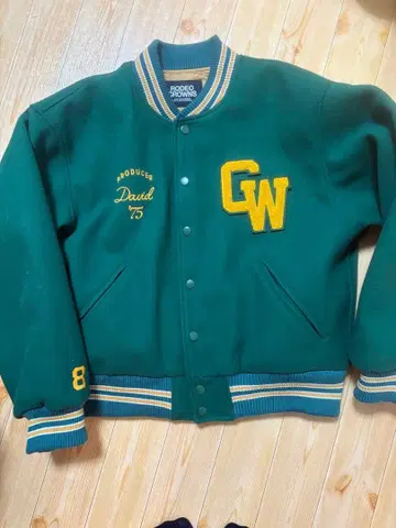 RODEO CROWNS 그린 바시티 자켓