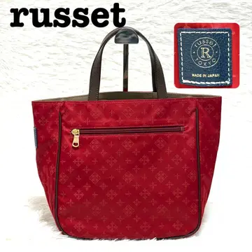 [ 새상품급 ] russet 에브리데이 토트백 나일론 레드 칸막이 포켓