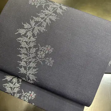 12-87 나고야 오비 구촌 새상품급 순수 실크 기모노 나고야 재단