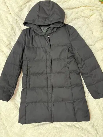 COMME CA ISM 후드 부착 다운 자켓 블랙