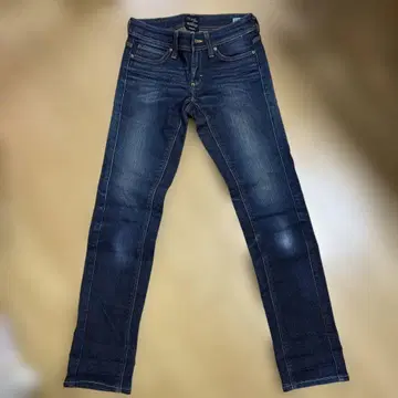 SOMETHING 스트레이트 데님 다크 블루