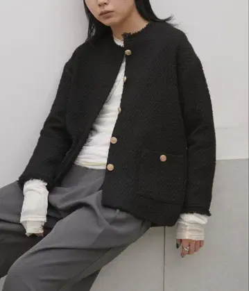 Aunt Marie's 트위드 오버 자켓