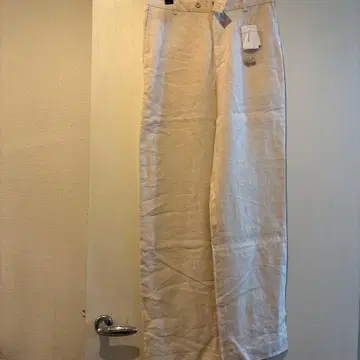 새상품 택 36 agnes b. 린넨 100% 프랑스제 배기 팬츠 S