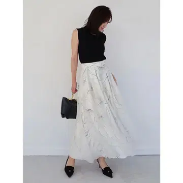 아뉴앙스 오간자 턱 스커트 (MIX)