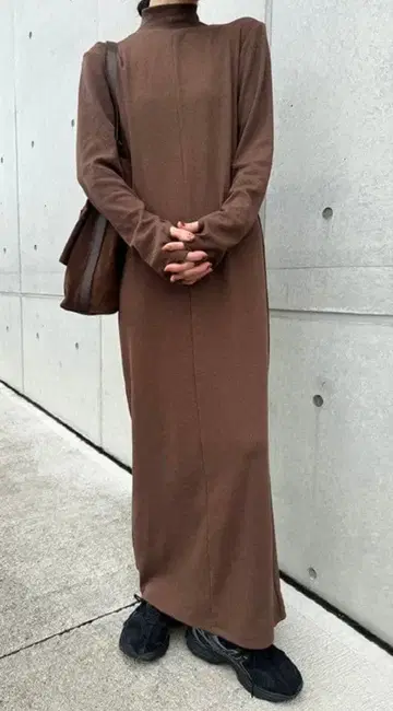 미사용 셀렉트모카 핑거슬리브 프티 하이립 원피스 L 사이즈