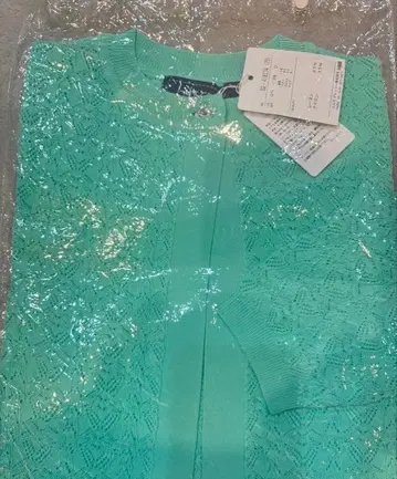 엠즈 그레이시 레이스 편직 가디건 민트