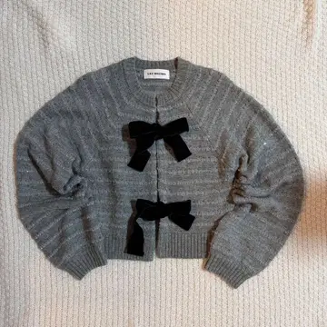 릴리 브라운 벨로아 리본 가디건