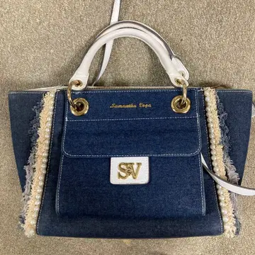 사만사 베가 데님 핸드백