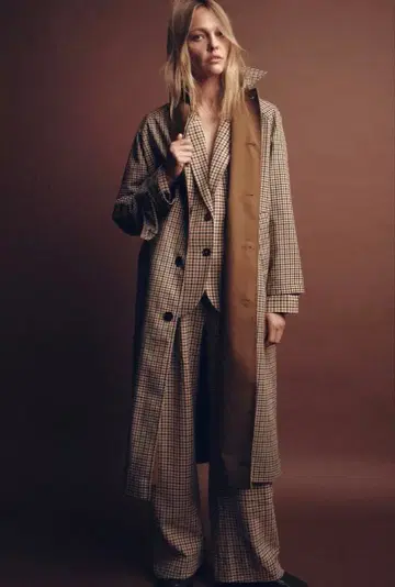 ZARA ZW 컬렉션 리버서블 트렌치코트 L