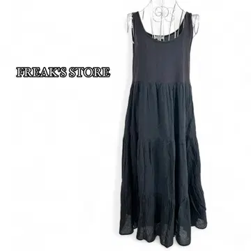 [ FREAK'S STORE ] 슬리브리스 티어드 원피스 코튼