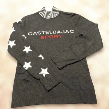 CASTELBAJAC 스포츠 별 패턴 하이넥 니트