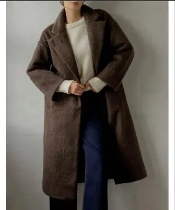 리디 울 터치 샤기 체스터 롱 코트 M 사이즈