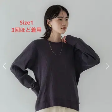 crewre 카비심 리브 풀오버 차콜 그레이 사이즈 1