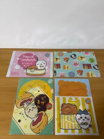 치이카와 훼미리마트 콜라보 클리어 파일 4종 세트