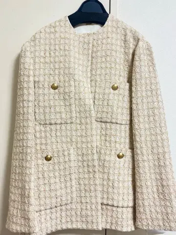 [ 미사용 ] Mila Owen 트위드 자켓 베이지