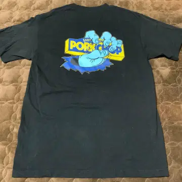 PORKCHOP 그래픽 티셔츠 블랙