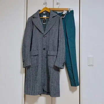 새상품 AXES-X 세트 코트 팬츠 그린 블루 묶음 판매 그린 파랑