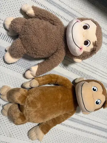 호기심 많은 조지 스타일 봉제 인형 2개 세트 묶음 판매