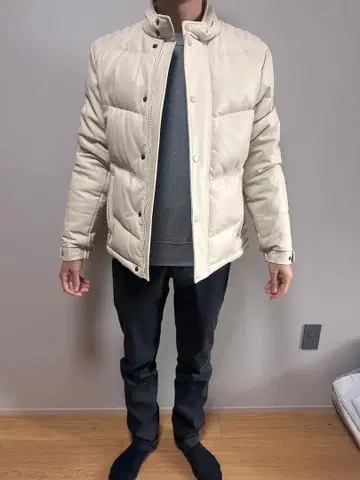 램 가죽 다운 라이더 자켓