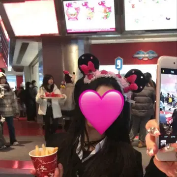 디즈니 머리띠 미니 핑크