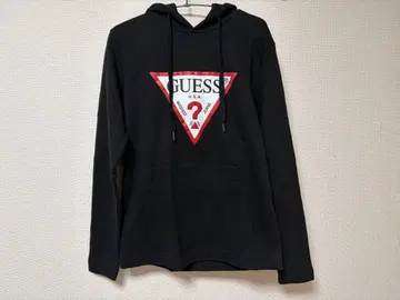 GUESS 블랙 후드티 남녀 공용 S 사이즈