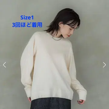 crewre 카비심 리브 풀오버 아이보리 사이즈 1