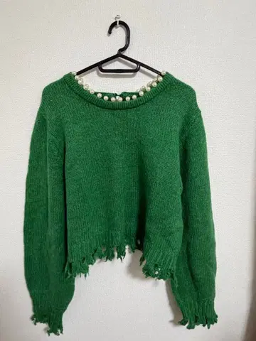 [ COCODEAL ] [ 코코딜 ] 니트 숏 기장 펄 슬릿