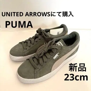 새상품 푸마 PUMA 스웨이드 스니커즈 23cm 카키