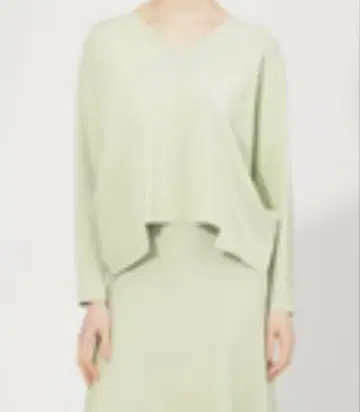 [ EPOCA La maglia ] 돌먼 슬리브 V넥 니트 그린