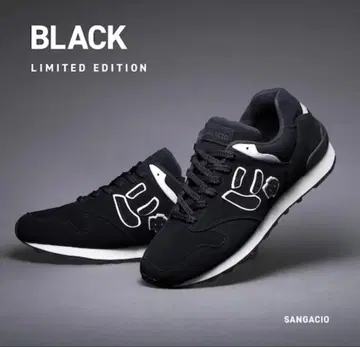 SANGACIO 블랙 리미티드 에디션 스니커즈