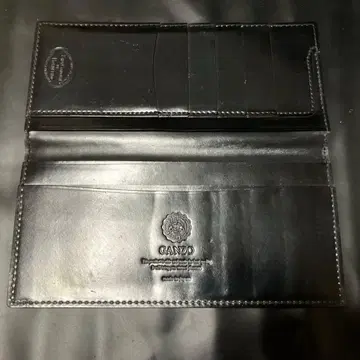 GANYO 블랙 가죽 장지갑