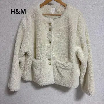 아이보리 플리스 자켓 US XL