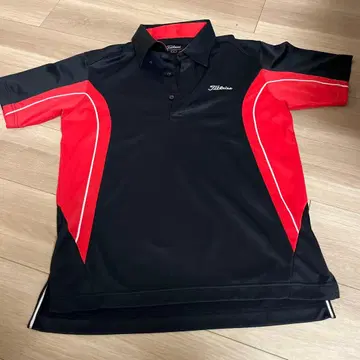 Titleist 피케 셔츠 L 블랙/빨간색