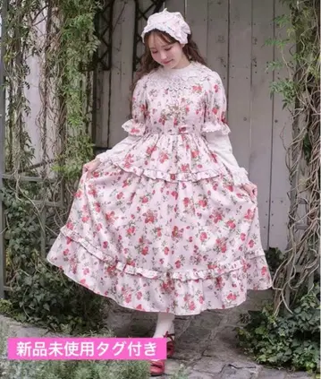 axesfemmekawaii 클래식 베리 원피스 핑크 미사용 새상품